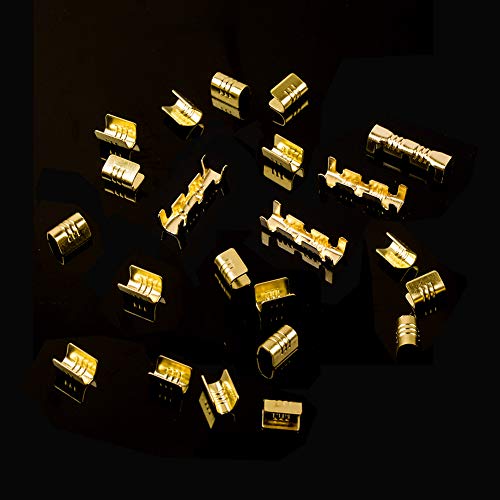 KeeYees 500 Pcs U Shape Copper Ring Terminals Crimp Kit - Non-Insulated Assortment Cable Wire Spade Electric Butt Connector Kit - Image 4