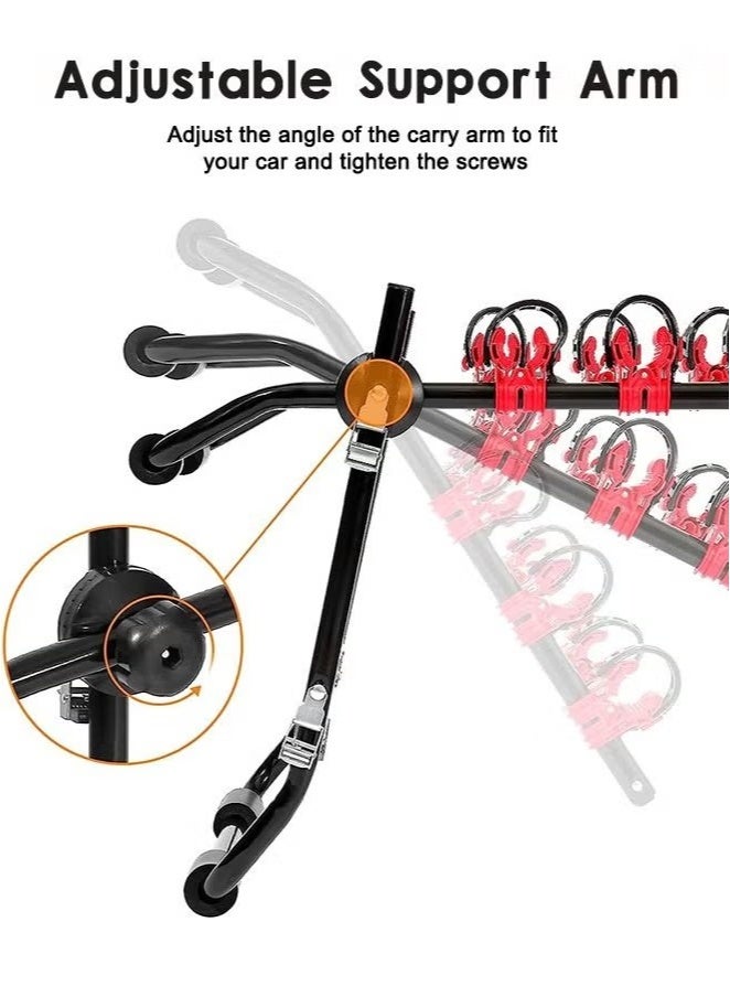 Heavy Duty 3-Bike Carrier Rack | Double Safety Folding Adjustable Bicycle Mount for Car, Truck & SUV | High Capacity Bike Transport Rack - Image 4