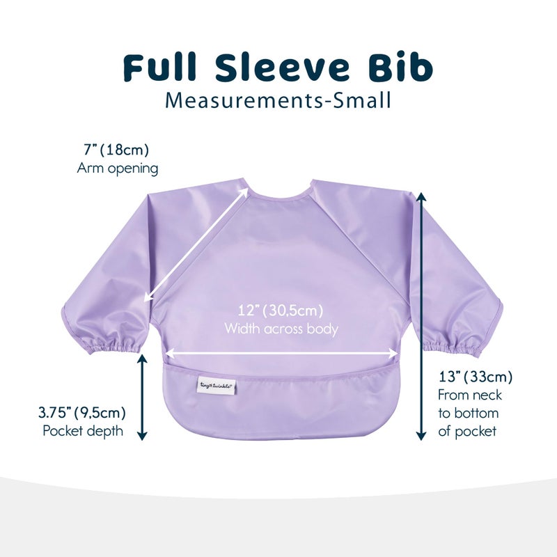 Tiny Twinkle Long Sleeve Bib for Babies & Toddlers | 2-Pack Waterproof Smock Bib for Eating | Machine Washable & Mess-Proof Feeding Essentials | Newborn Shower Gift (Mermaid,6â€“24M) - Image 2
