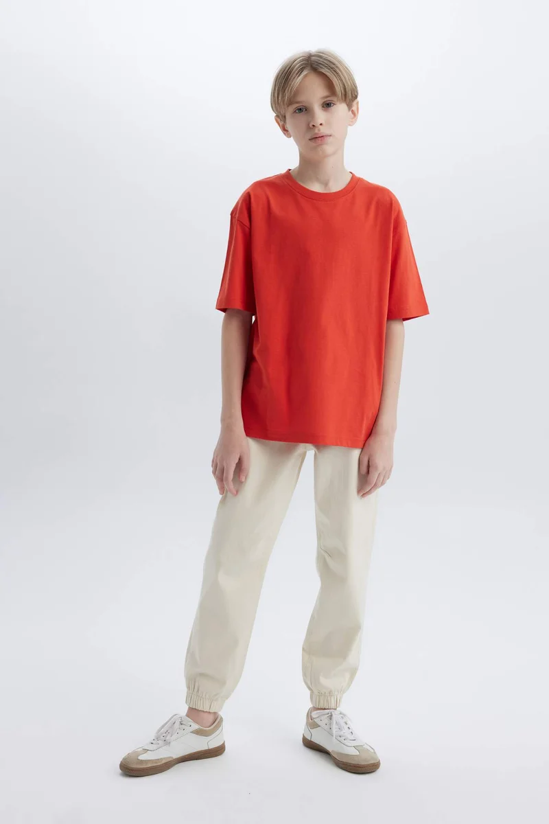 Defacto Boy Oversize Crew Neck Basic T-Shirt