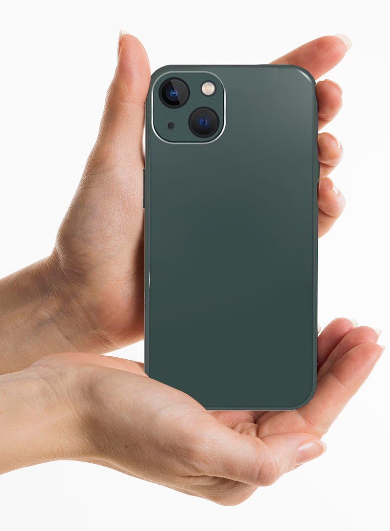 CATANES حافظة آيفون 13 مطلية بالكهرباء صلبة لامعة حماية الكاميرا مضادة للصدمات ضد السقوط خضراء - Image 4