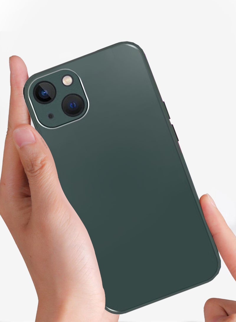 CATANES حافظة آيفون 13 مطلية بالكهرباء صلبة لامعة حماية الكاميرا مضادة للصدمات ضد السقوط خضراء - Image 5