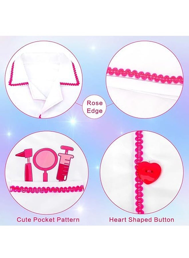 HALAMODO Doctor Costume Kit for Kids - White Lab Coat with Realistic Stethoscope- Kids Doctor Dress Up Set for Role Play, Career Day, Halloween, Birthday Parties - Fit for Toddlers to Preteens - Encourages Imagination & Learning Through Play 130cm - Image 2