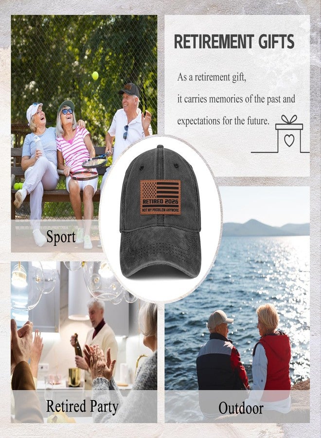 Supload Retired Gifts for Men, 2026 Retirement Hat, Retirement Gift for Women, Happy Retired, American Flag Hat for Men - Image 4
