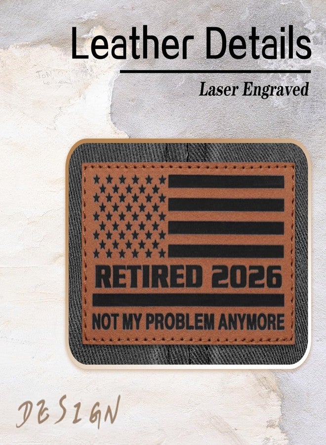 Supload Retired Gifts for Men, 2026 Retirement Hat, Retirement Gift for Women, Happy Retired, American Flag Hat for Men - Image 2