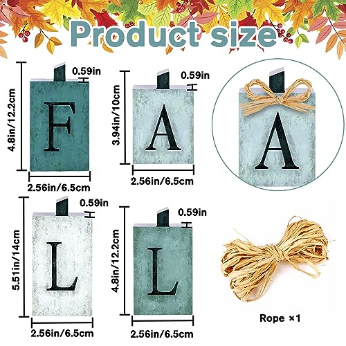 YUJUN 4 PCS Fall Pumpkin Wooden Signs Decoration,Blue Autumn Tiered Tray Pumpkin Tabletop Decor for Thanksgiving Fall Home Kitchen Harvest Party Decor Supplies - Image 2
