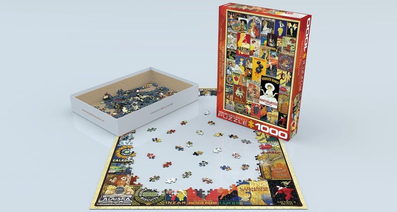 eurographics Vintage Posters Collage 1000pc Puzzle - Image 2