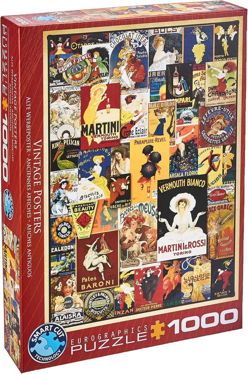 eurographics Vintage Posters Collage 1000pc Puzzle - Image 4