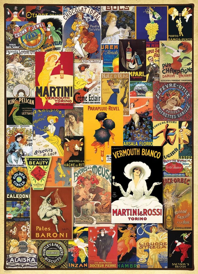 eurographics Vintage Posters Collage 1000pc Puzzle - Image 5