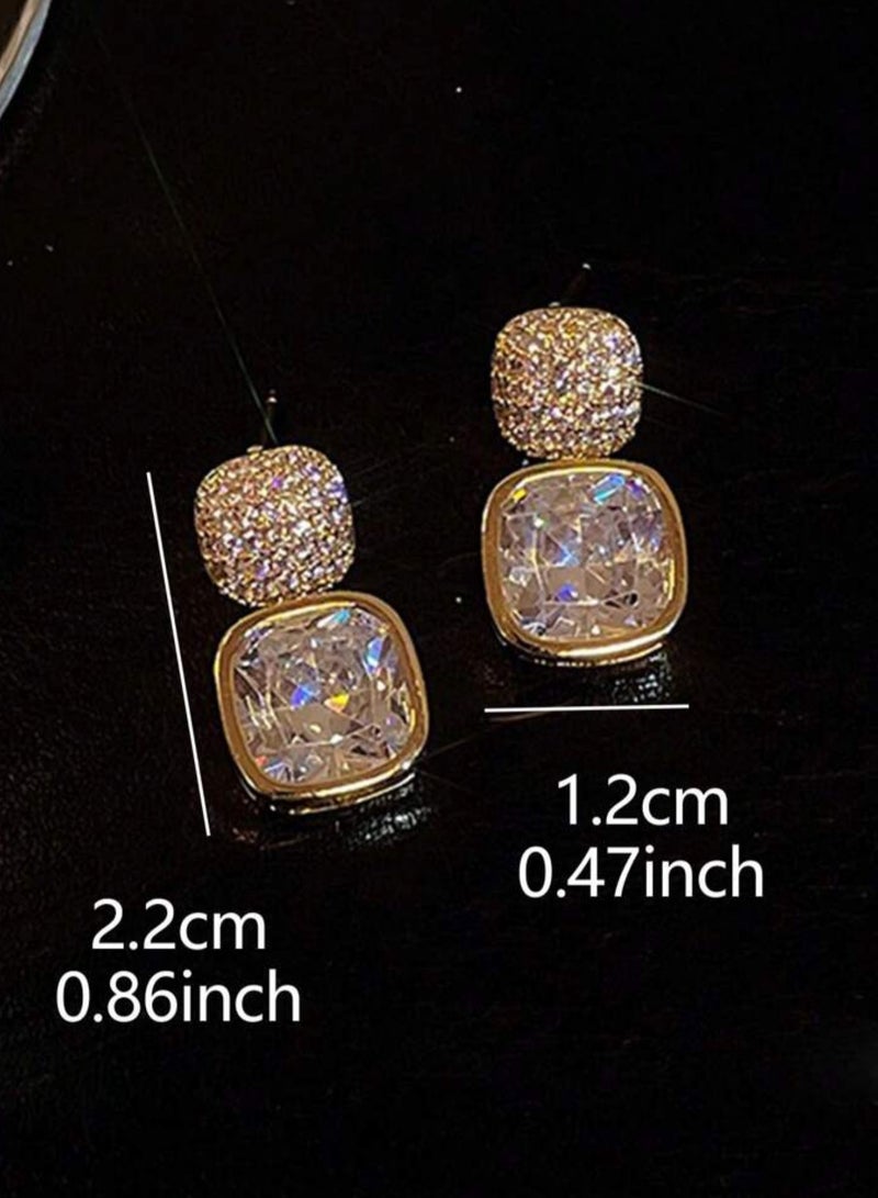 إيكوال حلق اذن نسائي بتصميم عصري وعالي الجودة مرصع بالزركون - Image 4