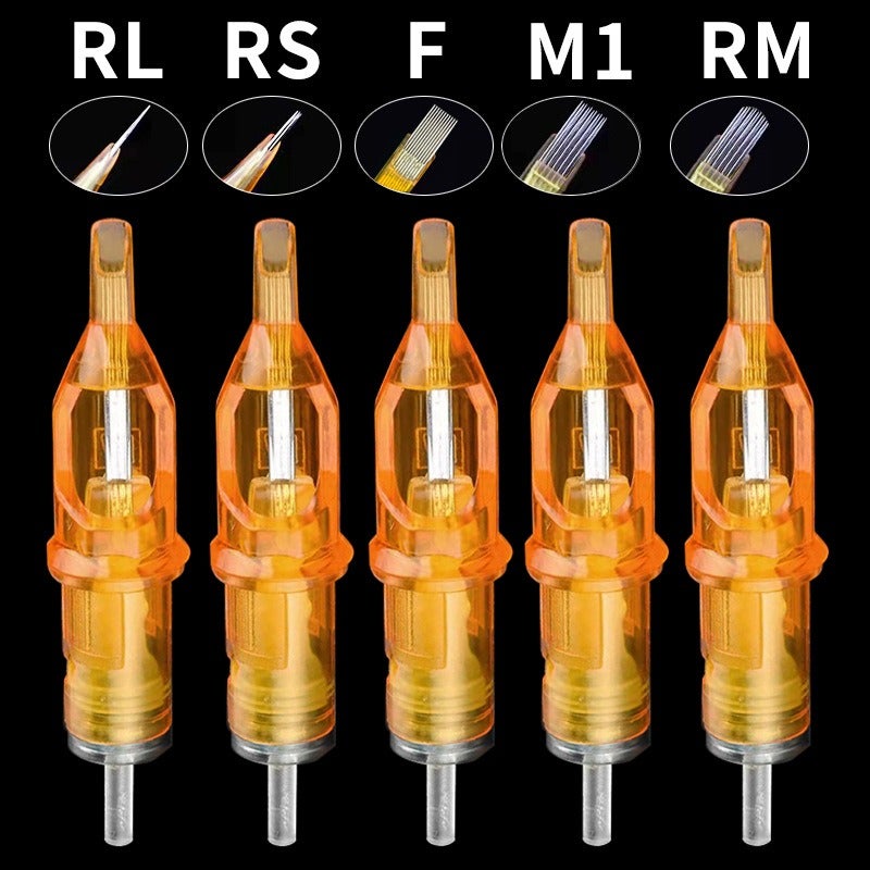 Tattoo Integrated Needle Diamond Motor Machine Needle Colored Silicone Ring Xia'an Transparent Pen Short Needle RLRMM1 Factory Direct