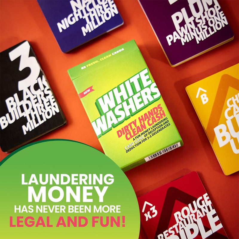 BINCA Card Game - White Washers  Bluffing & Strategy Game for All Ages  Fun Family & Party Game for Teens & Adults  Perfect for Ages 12  13  14 & Up (3-5 Players) - Image 3