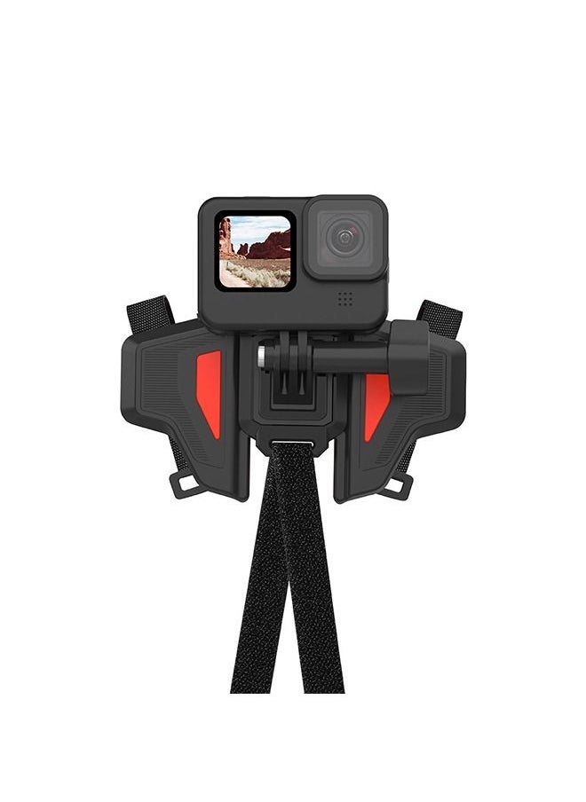 Generic - Motorcycle Helmet Chin Stand,Upgraded Version of Motorcycle Helmet Chin Stand Suitable for Sports Cameras Such As GoPro Max Hero 10 9 8 7 6 5 Insta 360 One R One X DJI Osmo Phones - Image 1