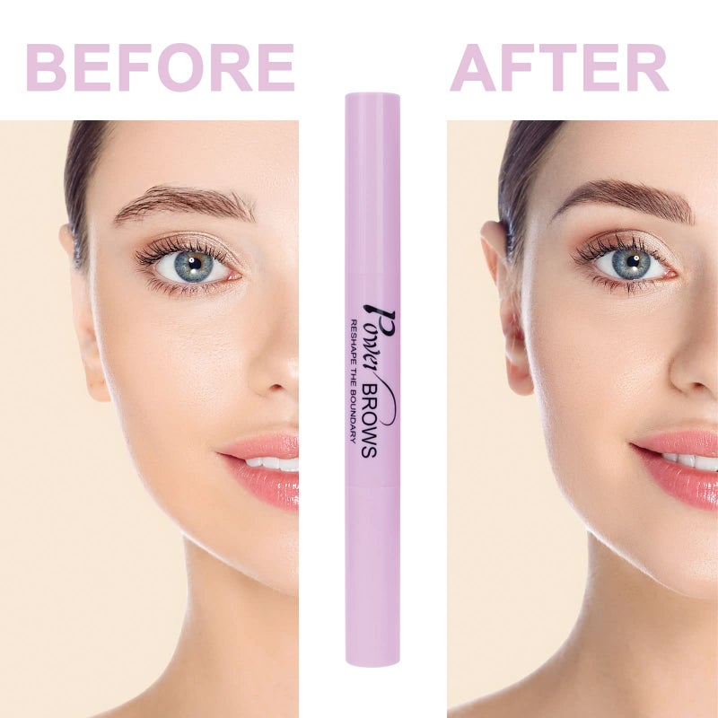 Music Flower Eyebrow Wax Pen - Clear Waterproof Long Lasting Brow Shaping Styling Makeup Pencil With Brush for Feathered Fluffy Brows - Image 3