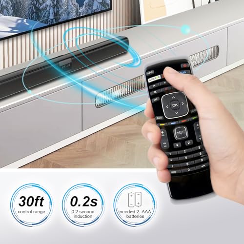 Beyution New XRT300 Keyboard TV Remote Control Replacement fit for Vizio TV E3D420VX E3D470VX SV422XVT SV472XVT VF552XVT VT3D650SV E241I-A1 E241I-A1W E241I-B1 E280I-A1 E500I-B1 E500I-B1E E502AR - Image 2
