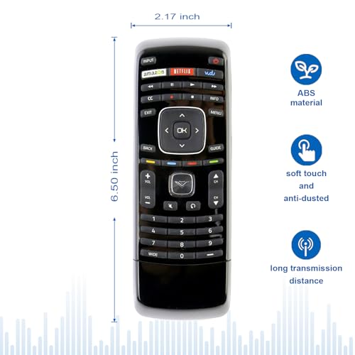 Beyution New XRT300 Keyboard TV Remote Control Replacement fit for Vizio TV E3D420VX E3D470VX SV422XVT SV472XVT VF552XVT VT3D650SV E241I-A1 E241I-A1W E241I-B1 E280I-A1 E500I-B1 E500I-B1E E502AR - Image 3