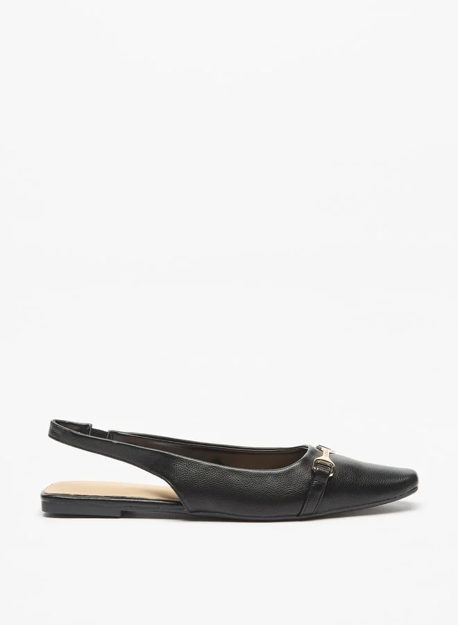 Flora Bella By Shoexpress Women's Textured Slingback Slip-On Flat Sandals