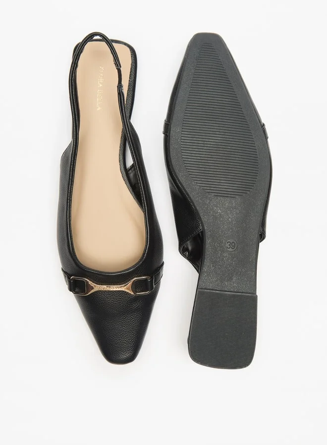 Flora Bella By Shoexpress Women's Textured Slingback Slip-On Flat Sandals