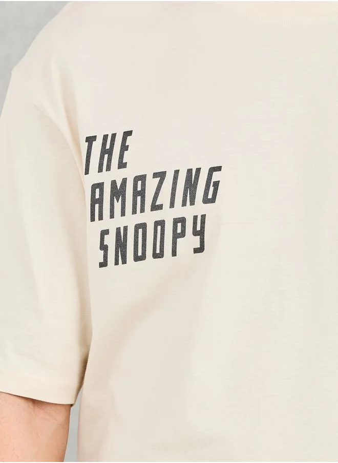 Styli Peanut Graphic Print Oversized Fit T-Shirt
