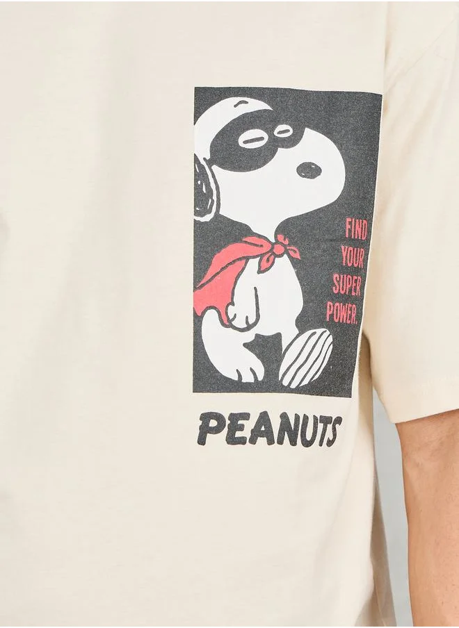 Styli Peanut Graphic Print Oversized Fit T-Shirt