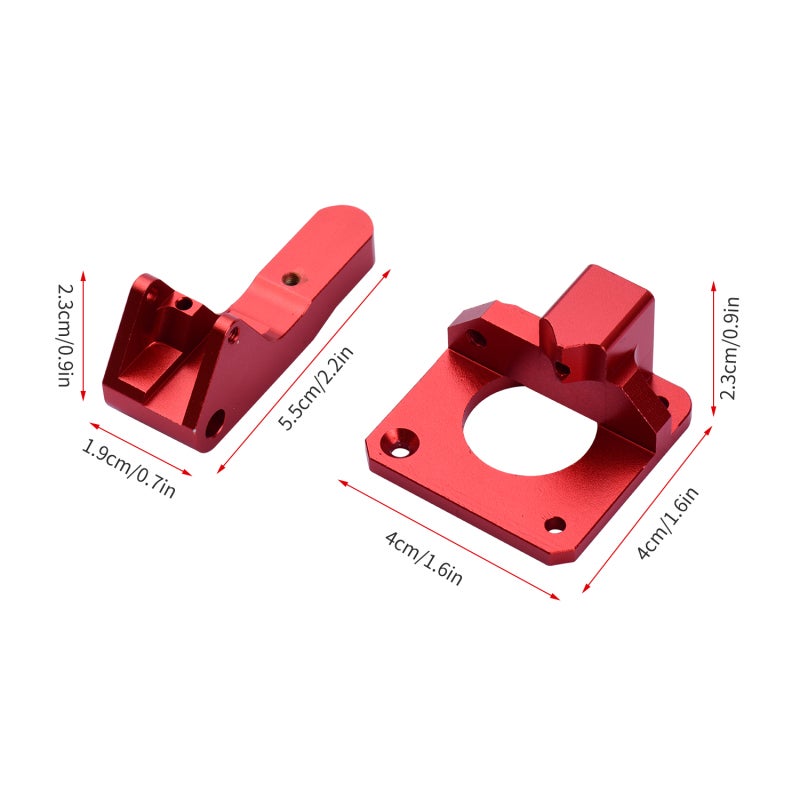 3D Printer Metal Extruder - Double Gear High Extrusion Force Smooth Filament Feeding 1.75mm Red Kit for Ender 3, CR 10 3D Printer DIY Enthusiasts - Image 4