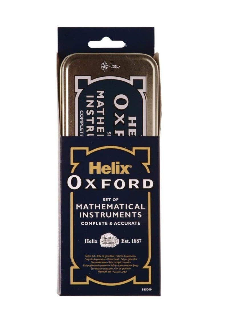 Oxford 9-Piece Oxford Mathematical Instrument Set Silver/Blue - Image 2