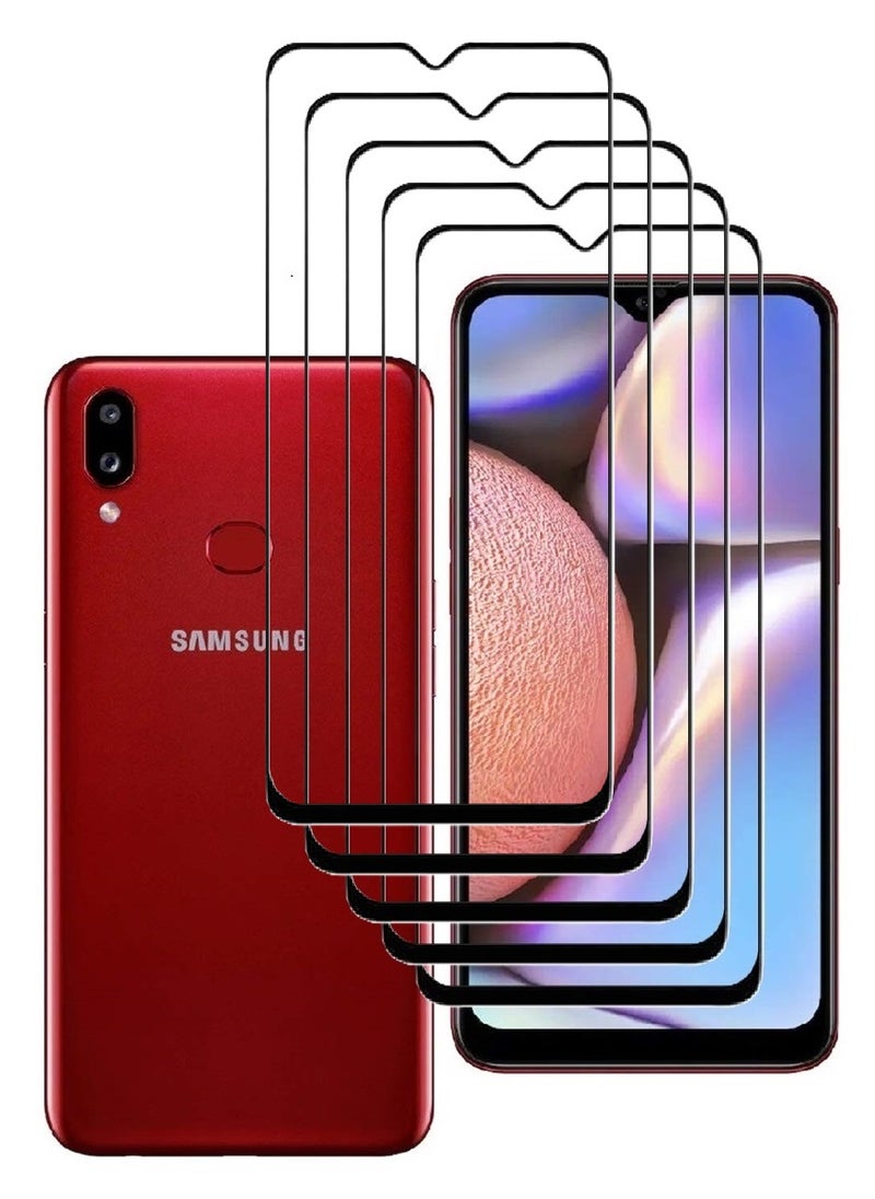 AINA 5 Pieces Tempered Glass Screen Protector 5D Designed For Samsung Galaxy A10s Full Glue Edge to Edge Full Screen Coverage And Bubble Free - Image 1