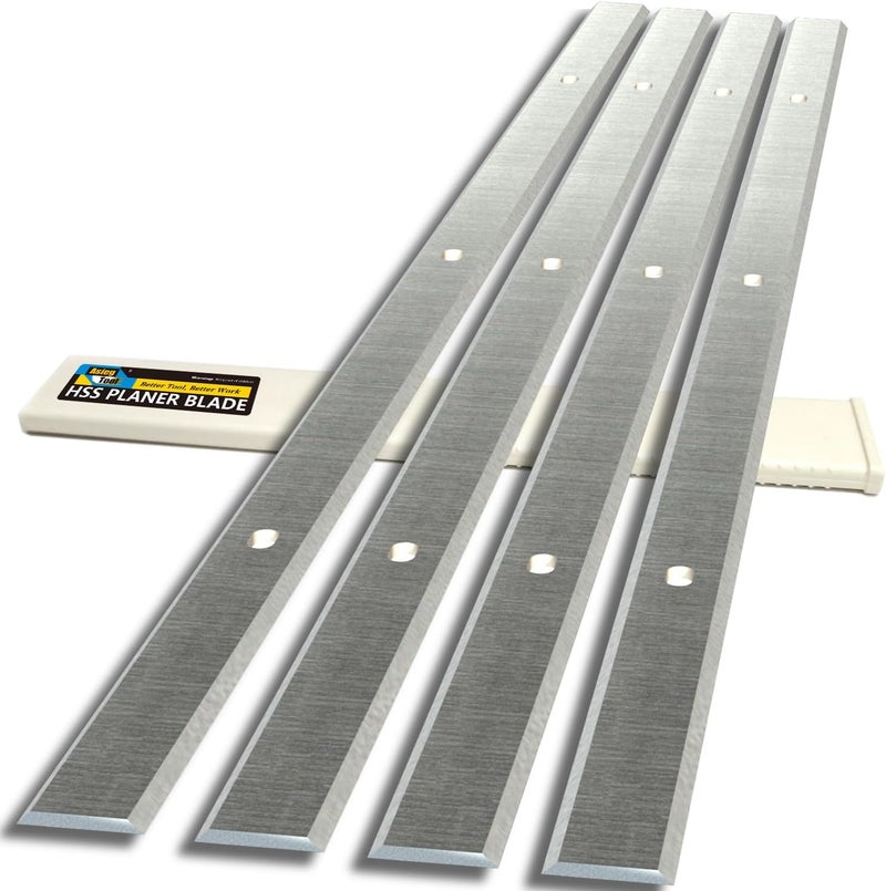 Asieg Tool Planer Blades Knives for Delta 22-560 22-562 22-565 TP400LS Craftsman 21758 Wen 6550 Triton TPT125 Grizzly TP305 Porter Cable PC305TP 12.5 Inches HSS Replacement 4pcs - Image 1