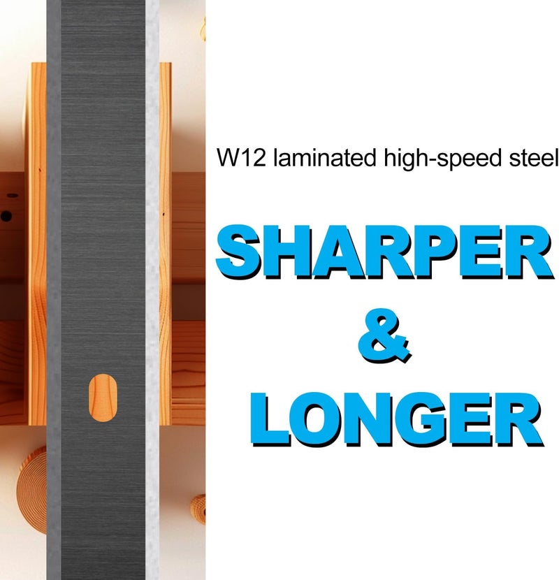 Asieg Tool Planer Blades Knives for Delta 22-560 22-562 22-565 TP400LS Craftsman 21758 Wen 6550 Triton TPT125 Grizzly TP305 Porter Cable PC305TP 12.5 Inches HSS Replacement 4pcs - Image 3