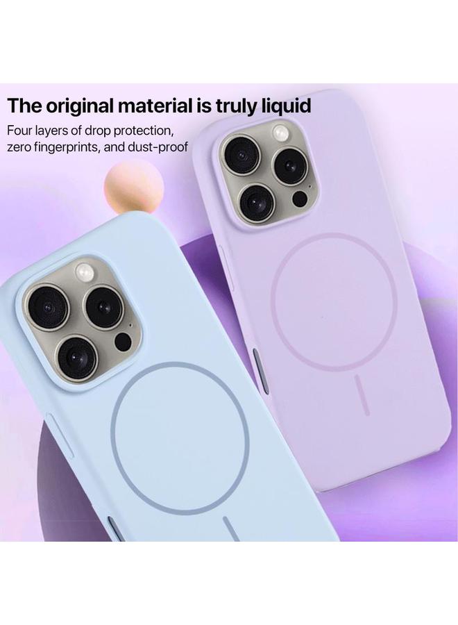 اس-توب جراب لهاتف iPhone 16 Pro مزود بكاميرا ذات فتحة كبيرة من MagSafe مصنوع من السيليكون السائل مع تغطية كاملة - Image 3