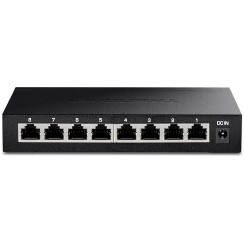 Trendnet مفتاح ألعاب غير مُدار من TRENDnet بسعة 8 منافذ 2.5Gb متعدد الجيجابيت، TEG-S380، 8 منافذ 2.5GBASE-T، سعة تبديل 25Gbps، مقسم إيثرنت، متوافق مع NDAA و TAA، بدون مروحة، حماية مدى الحياة، أسود - Image 1