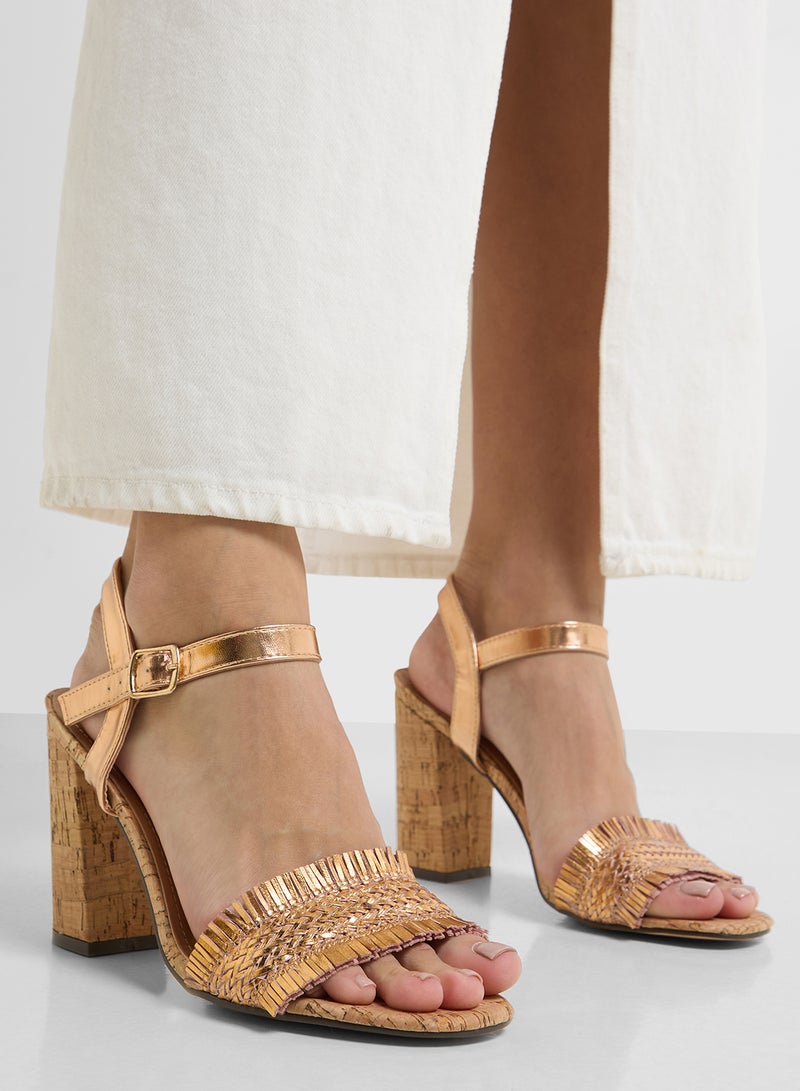 Spot-On High Heel Block Summer Sandal  - Image 5
