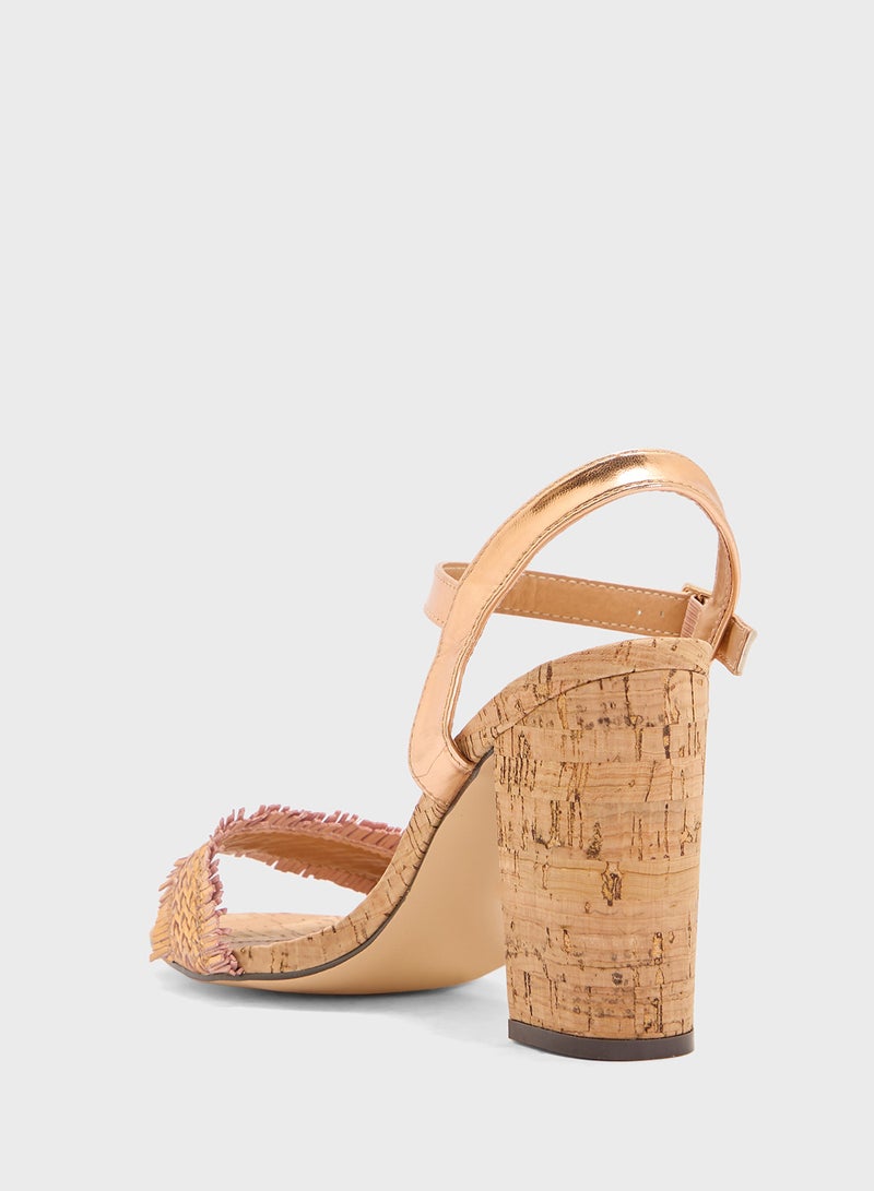 Spot-On High Heel Block Summer Sandal  - Image 3