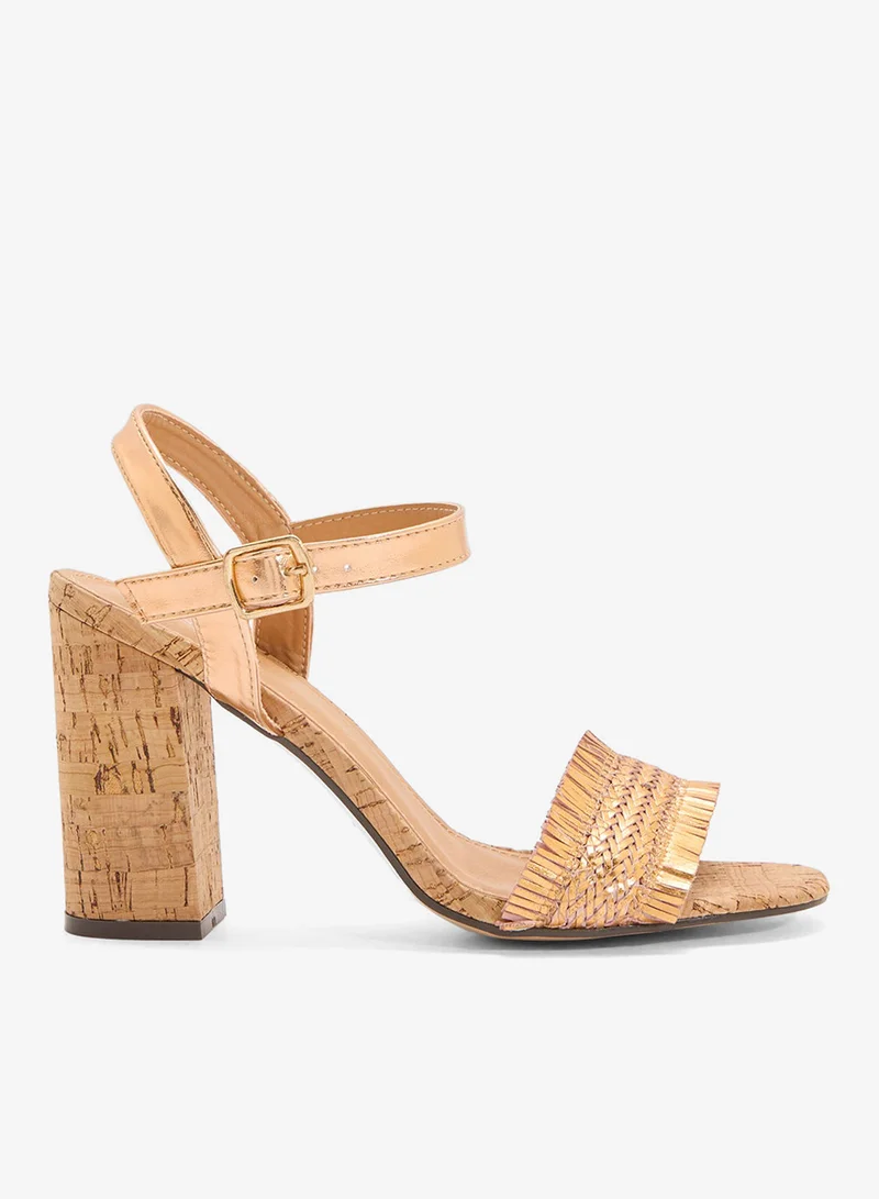 سبوت أون صندل صيفي بكعب عريض