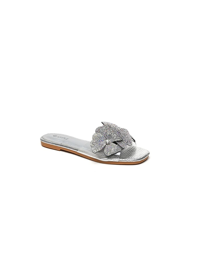 كيوبل Girls embellished slide sandals