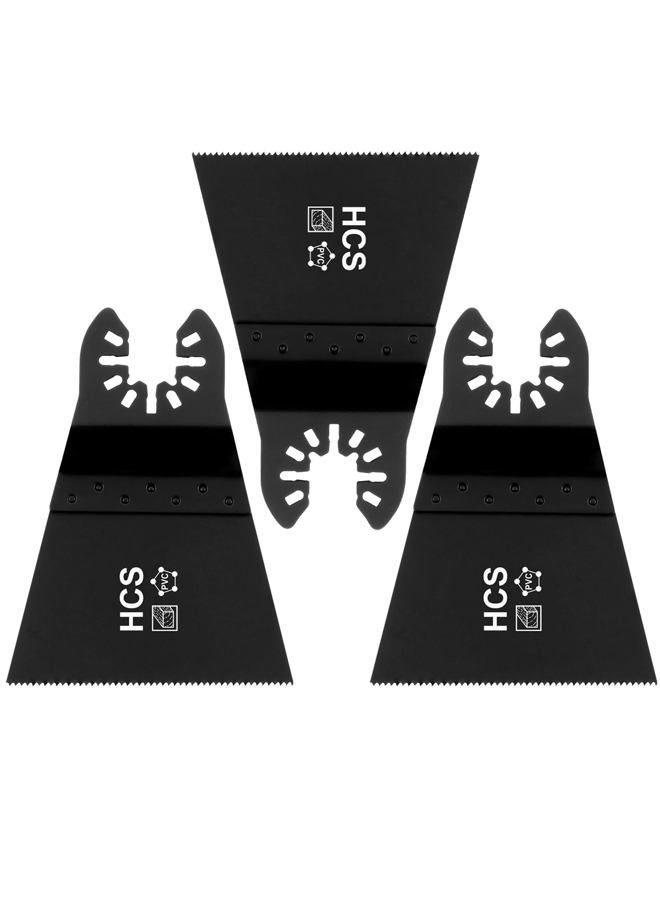 PAYA TOOLS Multifunction High Carbon Steel Standard 2-1/2" Wide E-Cut Oscillating Saw Blades for Wood,Softer Plastics, Drywall Materials (3-Pack) - Image 1
