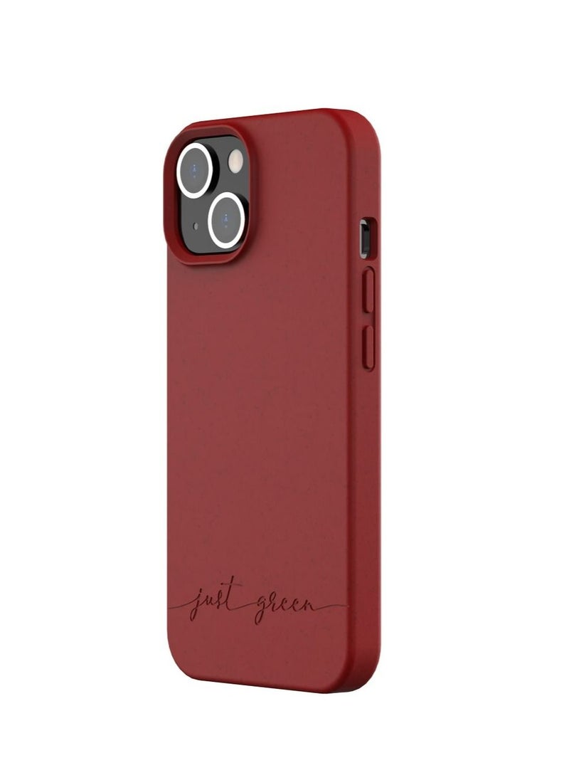 BIGBEN - Just Green  iPhone 14 Plus Case Natural Red - Eco-designed - Image 1