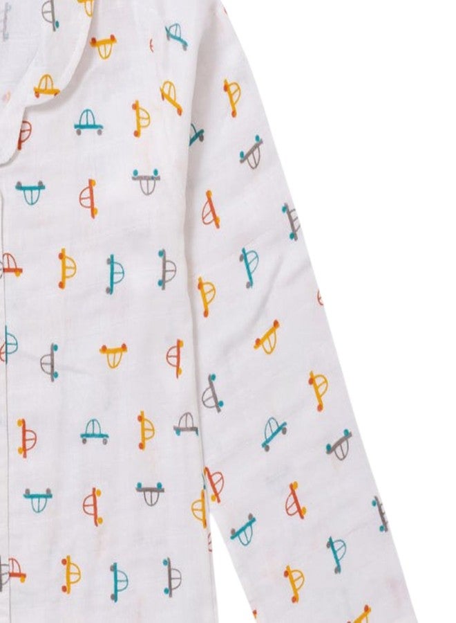 Fabrify Baby and Kids Cotton Printed Pyjama Set, Nightwear, Sleepwear, Trendy Nightsuit for Boys and Girls (Hot Wheels) (6-7 Y) Multicolour - Image 3