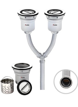 Drainer with Sink hose  for Two-sink kitchen - pzsku/Z6843A3656F85E2246BFBZ/45/_/1730311306/619e44b3-4bc4-4e4a-9240-a811fe327f4d