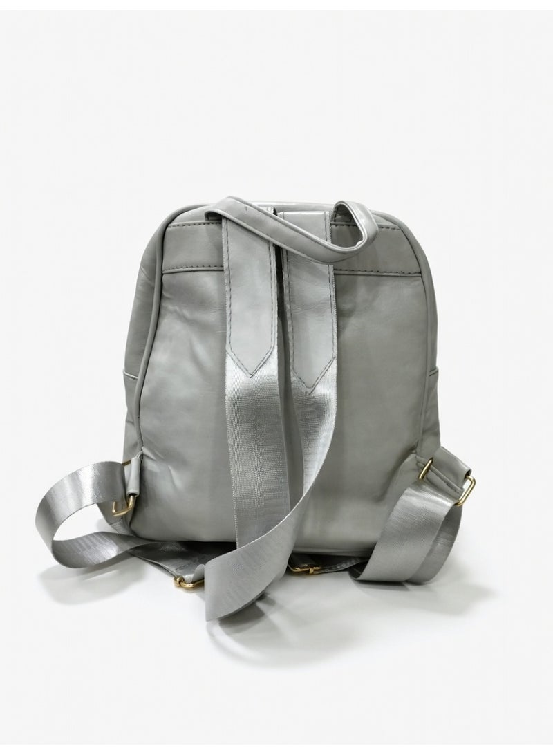 Elegant Quilted Bow Backpack – Premium Fashion Mini Backpack for Women-Grey - Image 2