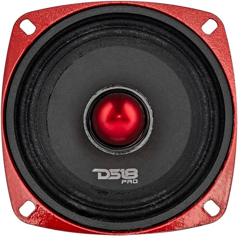 DS18 PRO-X4.4BMSL Car Speaker 4" Shallow Mid-Range Loudspeaker with Bullet 200 Watts Max Power 100 Watts RMS 4-Ohm - Image 4