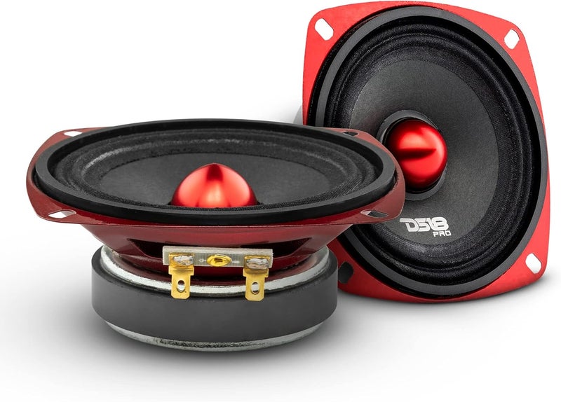 DS18 PRO-X4.4BMSL Car Speaker 4" Shallow Mid-Range Loudspeaker with Bullet 200 Watts Max Power 100 Watts RMS 4-Ohm - Image 5