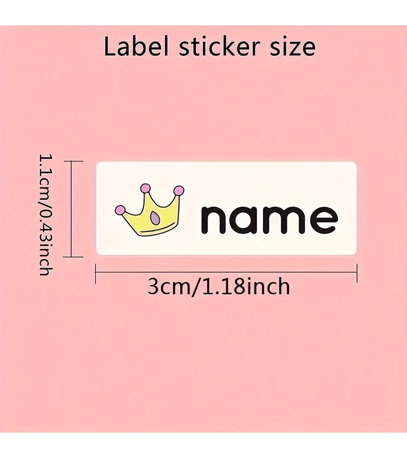 120Pcs Personalized Custom Transparent Name Stickers Animal Pattern Durable Tear Resistant - Image 2