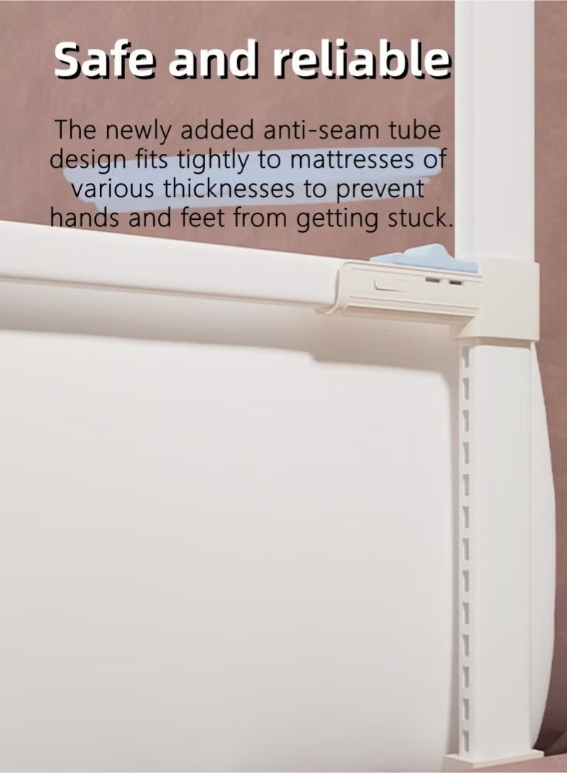 يوكا حاجزات منزلقة للأطفال الصغار القابلة للطي - حاجز جانبي آمن لسرير الأطفال بطول 180 سم لحماية من السقوط، يناسب سرائر أحجام التوين (التوين)، الكوين (الملكاة)، الكينج (الملك) والفول (الكاملة)، مناسب للمرضى الصغار والسرائر للأطفال الصغار - Image 4