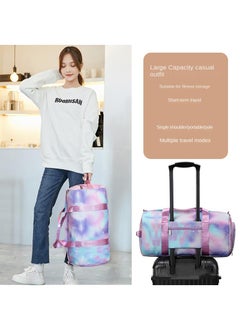 General Large Capacity Waterproof Graffiti Print Swimming Fitness Sports Bag Travel Bag  - Image 4