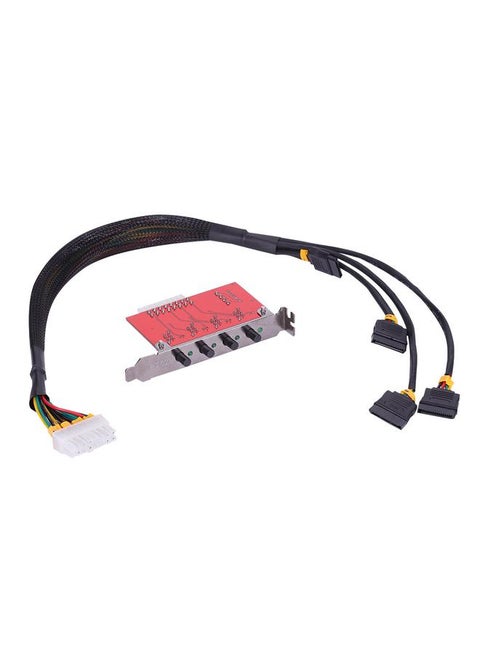 Four Channel HDD Power Control Switch Hard Drive Selector SATA Drive Switcher