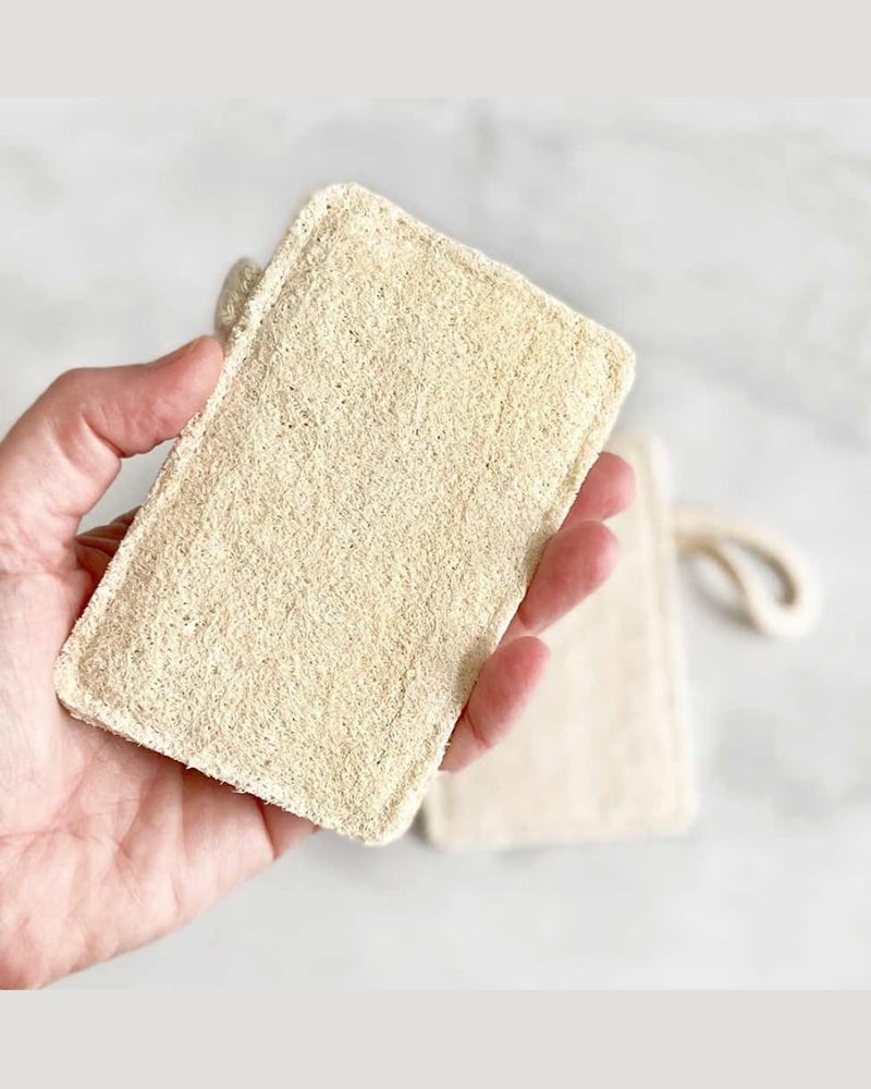 MARMORIS ECOM Natural Loofah Body Scrubber, Organic Eco-Friendly Bath Sponge, Gentle Exfoliating Loofah with Hanging Loop, Ideal for Women & Men, Ridge Gourd Fibre, Lightweight Cleansing Scrub (Rectangle- Pack of 2) - Image 4