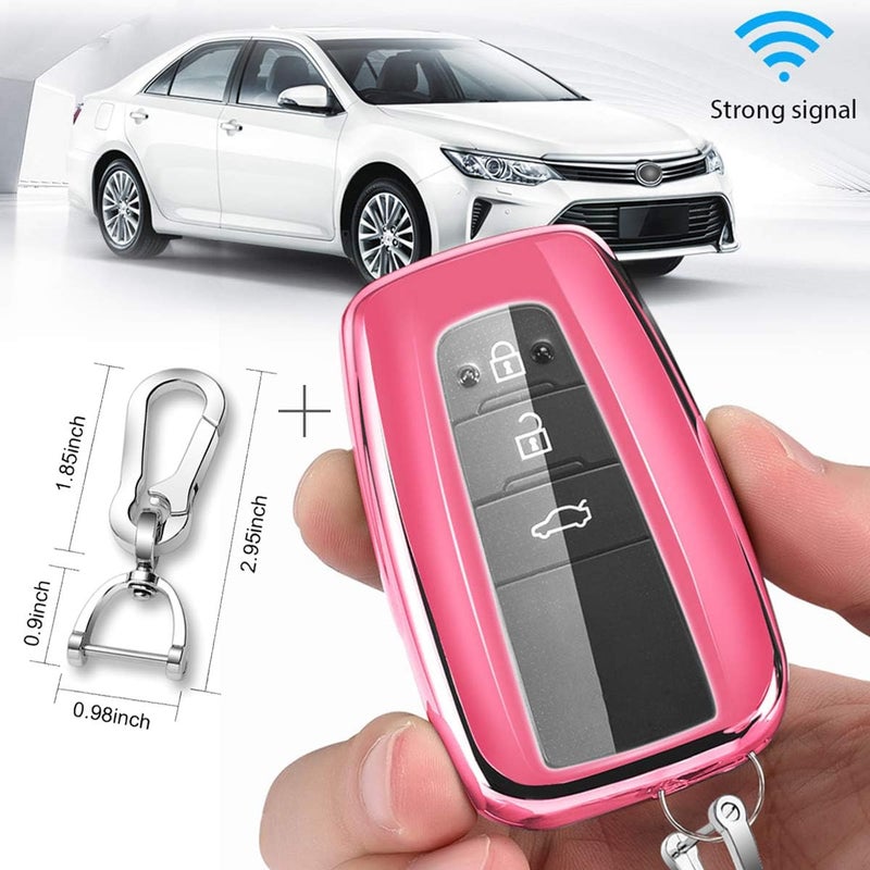 QBUC for Toyota Quicksand TPU car Key Cover, Quicksand Full Coverage Protection Quicksand Keychain Cover - Image 5