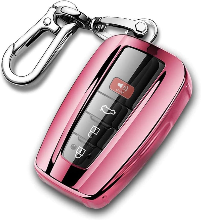 QBUC for Toyota Quicksand TPU car Key Cover, Quicksand Full Coverage Protection Quicksand Keychain Cover - Image 1