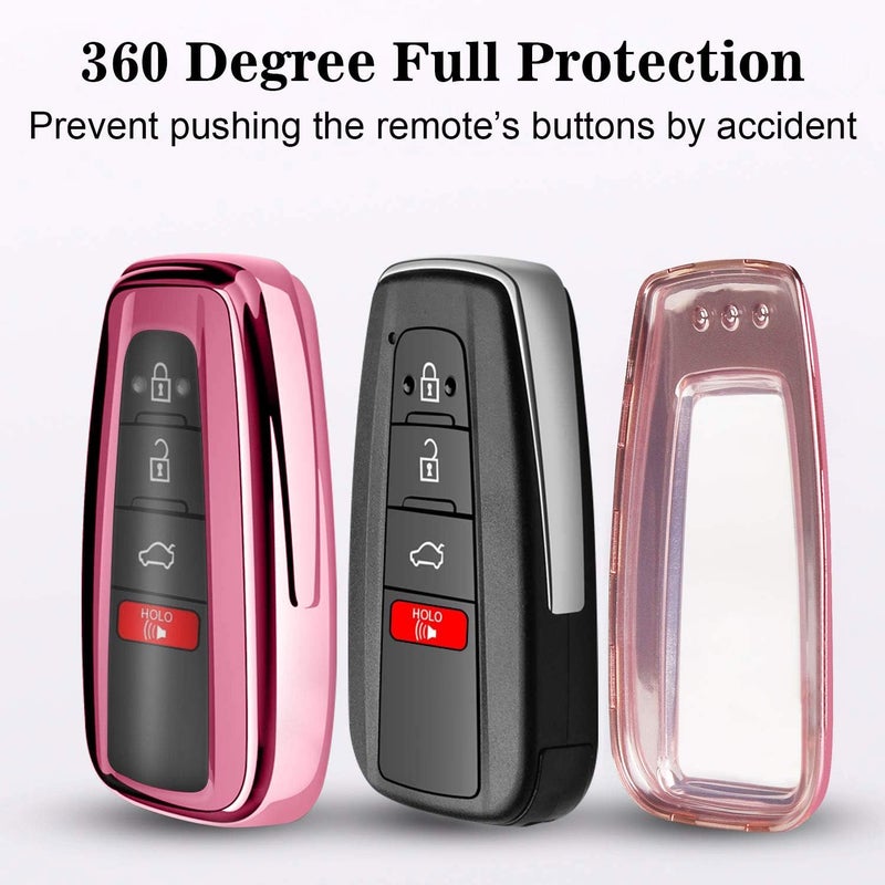 QBUC for Toyota Quicksand TPU car Key Cover, Quicksand Full Coverage Protection Quicksand Keychain Cover - Image 4